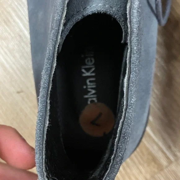 Calvin Klein Men's Dark Gray Suede Boots - Picture 4 of 6